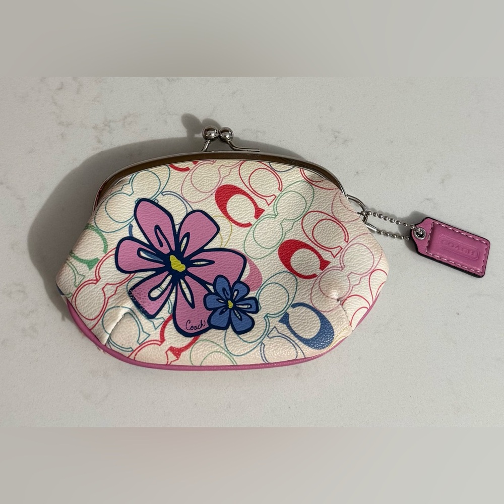 Coach Multicolor Floral Clutch